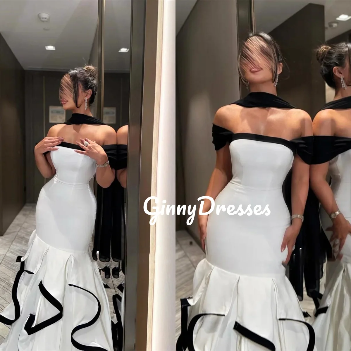 

Роскошное вечернее платье в Дубае длиной до пола, без бретелек, трапециевидное свадебное платье с цветами, элегантные платья на молнии для женщин