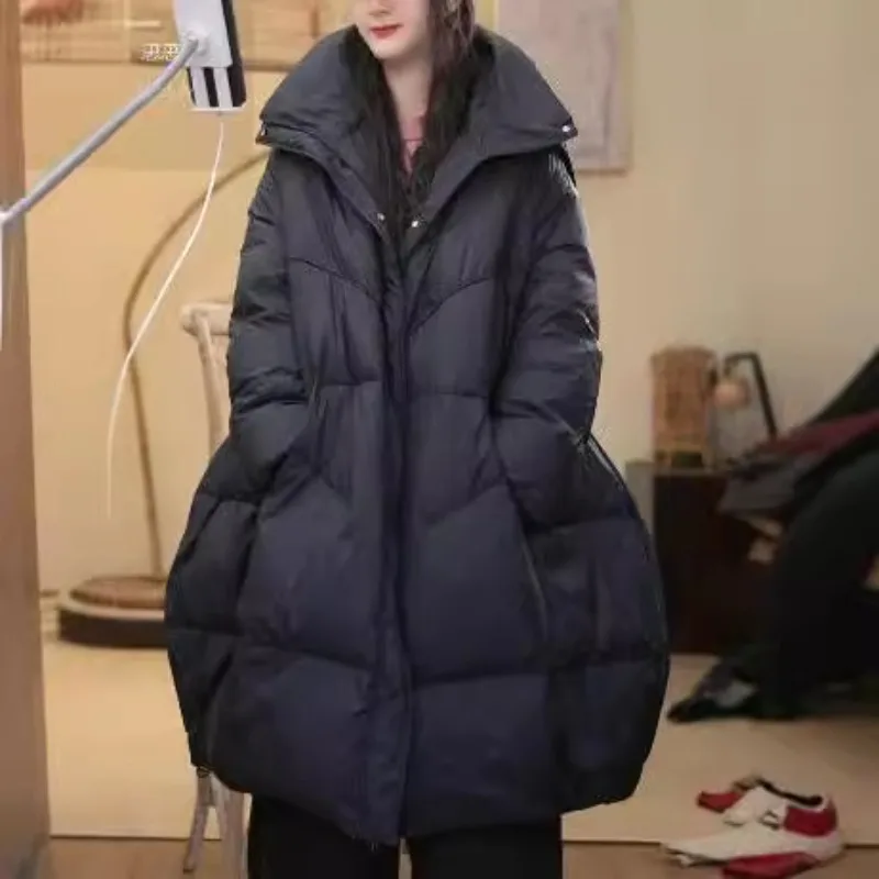 Women's Winter New White Duck Down Coat Warm Casual Versatile Designer Hooded A-Line Thickened Down Jacket Women Jacket