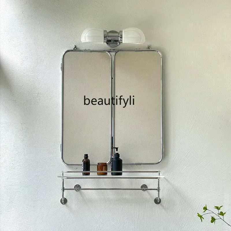 

pg45smt03A ss NewVintage Medieval, Double Head Glass Light French Corridor Photo Light Bar Mirror Headlight