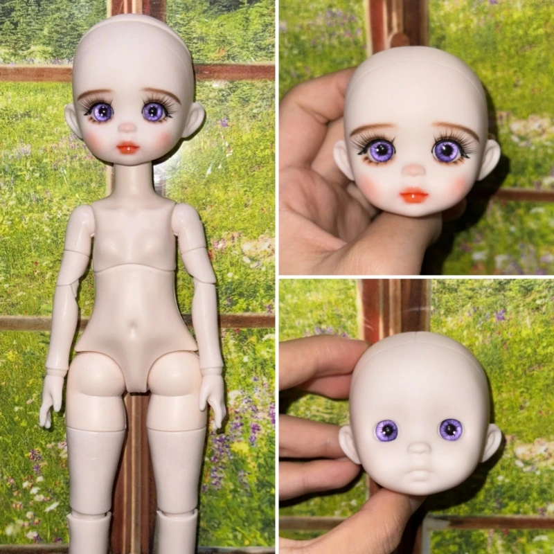 

Кукла ручной работы DIY 30 см, милая кукла 1/6 BJD, голова куклы для практики макияжа, шарнирное подвижное тело, детская игрушка для девочек, праздничные подарки для дочери