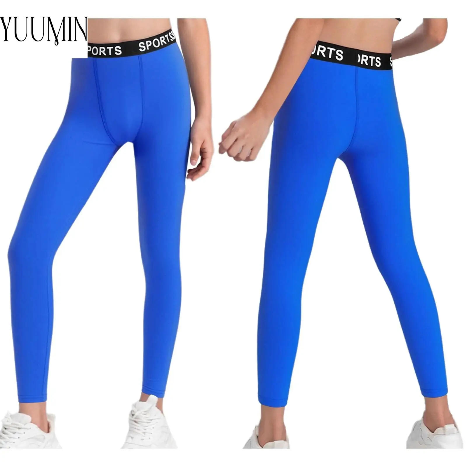 

Kids Boys Quick-Drying Stretchy Sports Leggings Fashion Breathable Athletic Pants Trousers for Cycling Running Jogging Training