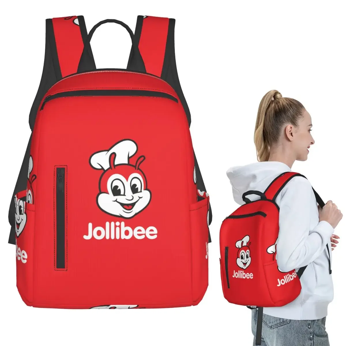 Jollibee Backpack Student BookBag Kids School Bag Laptop Shoulder Bags Men Women