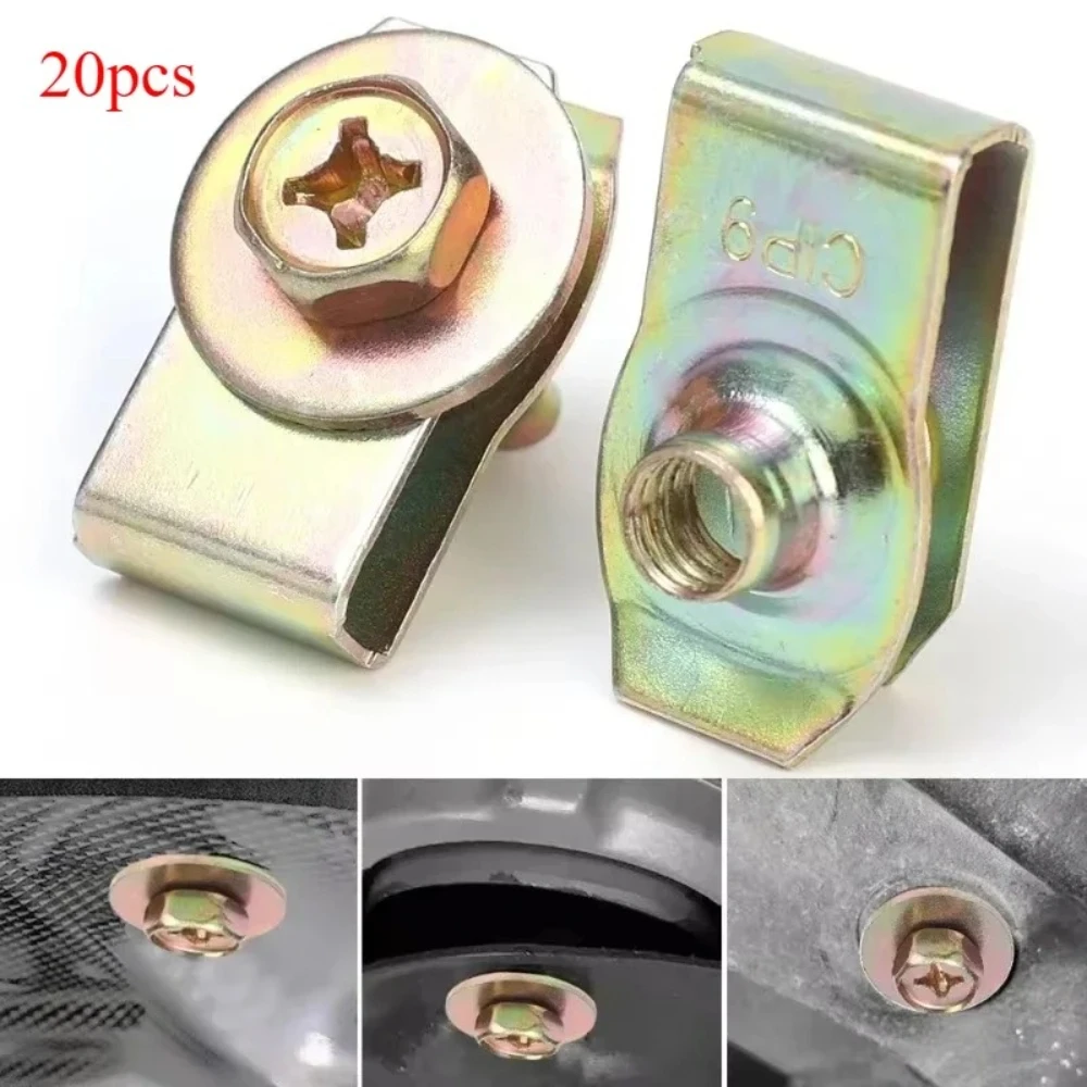 M6 Car Body Fastening Clips Engine Cover Splash Shield Bumper Fender Liner Fastener Rivet Screw Self-Tapping Screw  Vehicle Repa