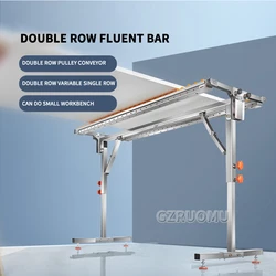 Wood Cutting Bracket With Roller Folding Adjustable Height Double Row Transport Pulley Saw Table Transport Support Frame
