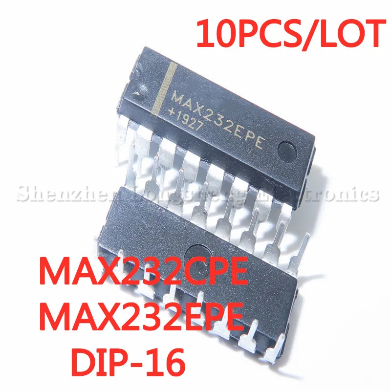 10PCS/LOT MAX232 MAX232CPE MAX232EPE DIP-16 Serial communication converter chip New In Stock
