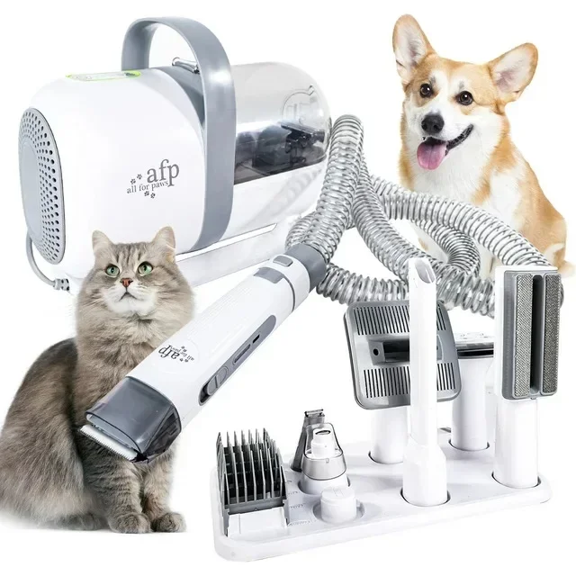 Dog Grooming Clipper Kit 7 IN 1 Grooming Vacuum Suction Easter Gift 1.5L Large Capacity Dust Low Noise Hair Vacuum Grooming Tool