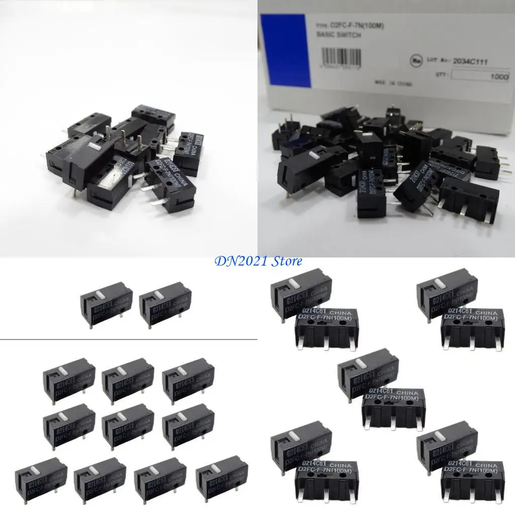 

F3KE D2FC-F-7N(100M) 3-контактный 0,74N Микропереключатели для мышей WhiteDots Сенсорный микропереключатель для мышей