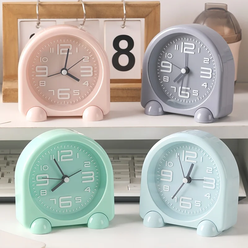 New Cartoon Desktop Clock, Large Digital Pointer, Student Bedroom Wake-Up Alarm Clock - Can Be Used as Home Decoration -11cm