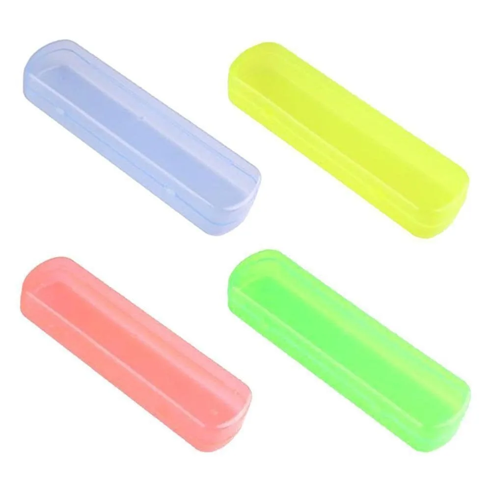 Portable Plastic Toothbrush Box Candy Color Travel Storage Box Large Capacity Container Case