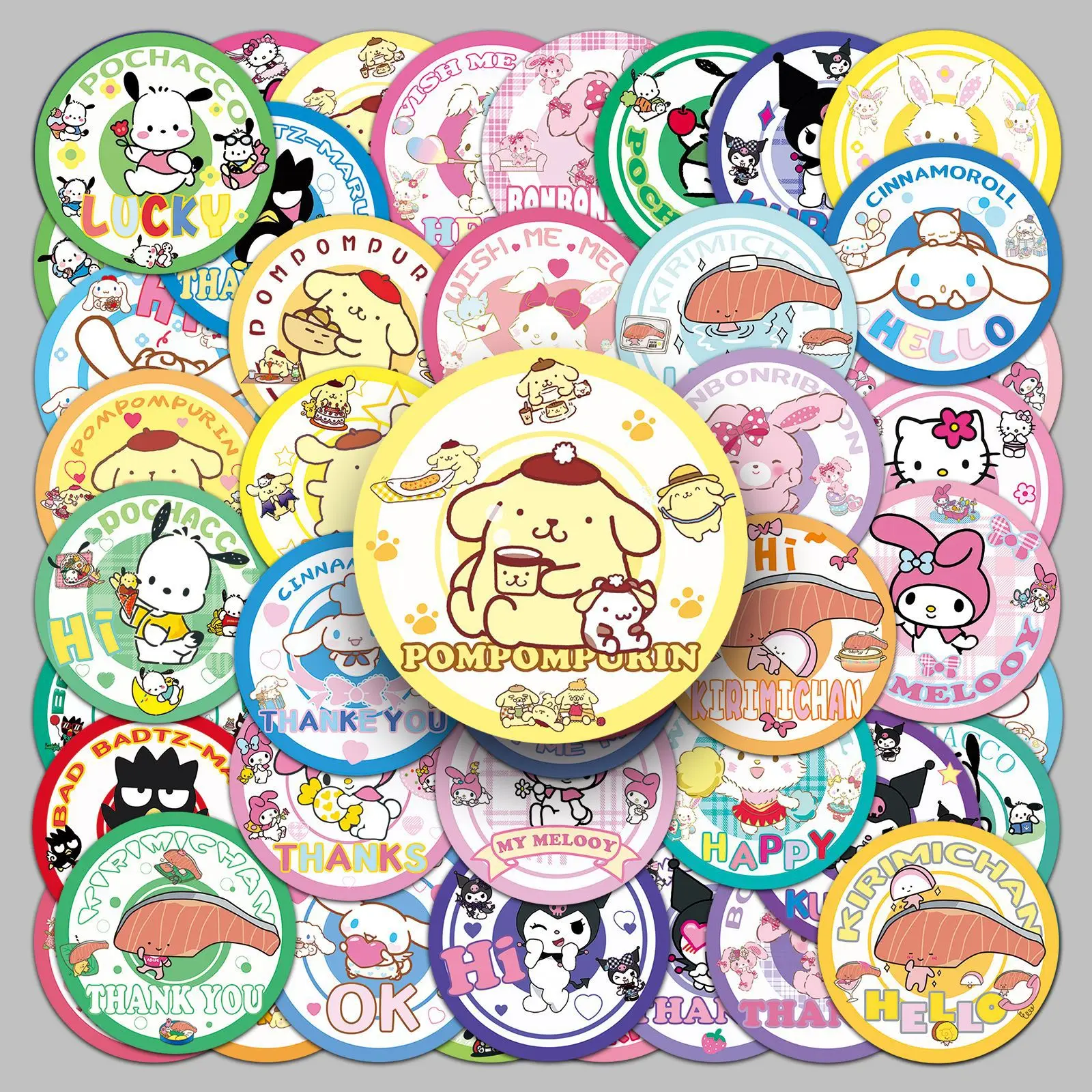 Autocollants puzzle Hello Kitty, autocollants créatifs interactifs imperméables pour agenda