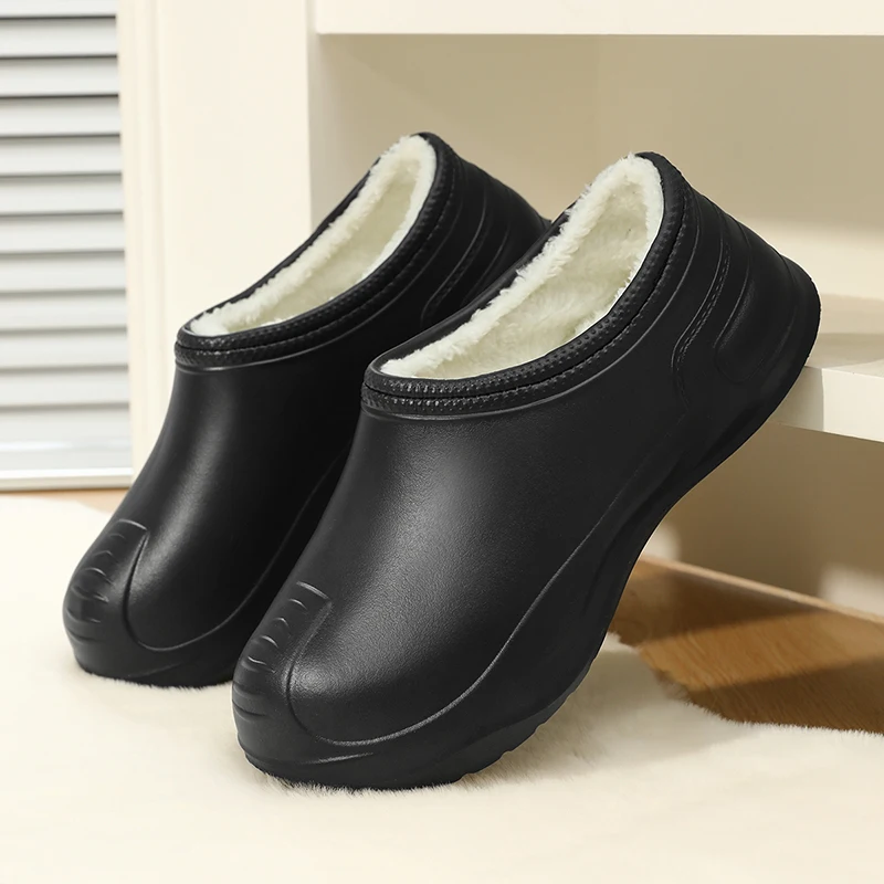 

YRZL Thermal Slippers for Men Winter Warm Cozy House Shoes Indoor Outdoor Non-Slip Comfortable Durable Sole Fuzzy Mens Footwear