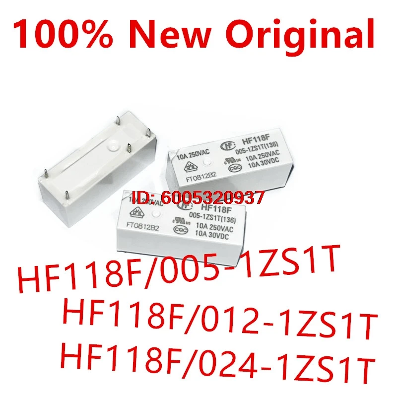 10piece  HF118F/005-1ZS1T 、HF118F/012-1ZS1T 、HF118F/024-1ZS1T  DIP-5  New power relay  HF118F-024-1ZS1T 、HF118F-012-1ZS1T