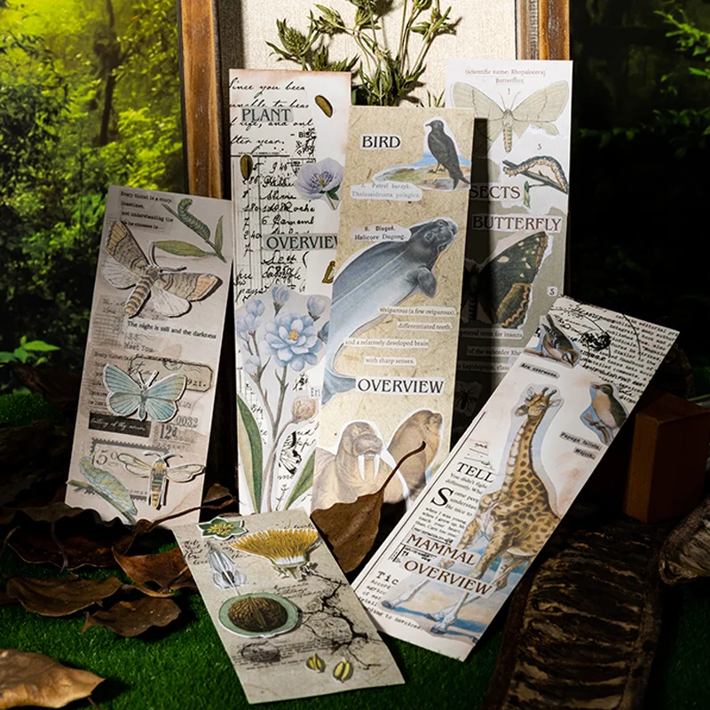 

Mr Paper 20pcs Simulated Book Sticker Set Encyclopaedia Series Vintage Planner Supplies Journal Collage Decor Creative Gift