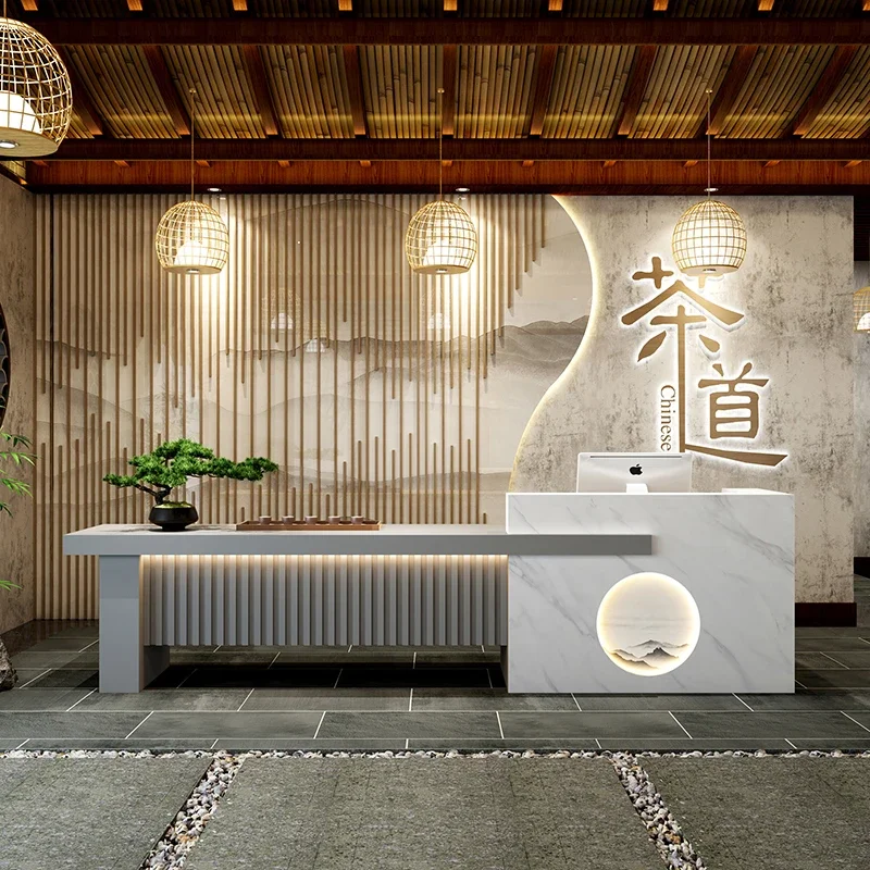 Store Barbershop Reception Desk Modern Conference Podium Accessories Reception Desk Cabinet Office Recepcion Hotel Furniture