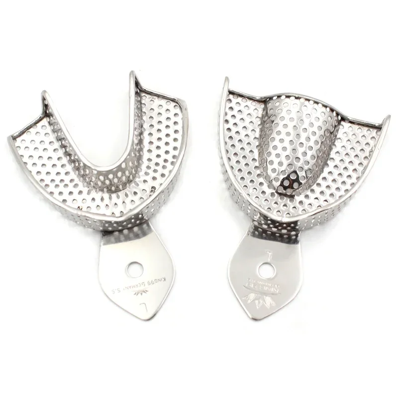 صينية انطباع الأسنان من الفولاذ المقاوم للصدأ، صواني تشكيل الأسنان القابلة للتعقيم لأدوات طبيب الأسنان الاحترافية