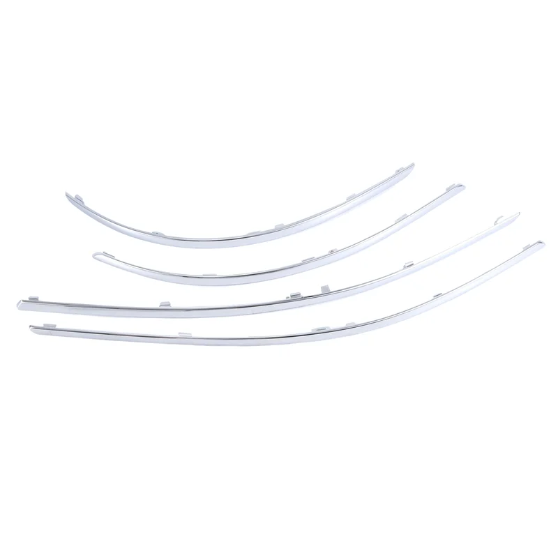 

Car Left Right Front Rear Bumper Trim Strips Silver ABS For W246 B180 B200