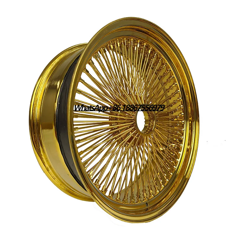 

20x8 22x8 13 14 15 16 17 18 20 22 Inch Straight/Cross Lace Spokes 72 100 150 Spokes Gold Wire Wheels Chrome 4 5 6 Holes Car Rims