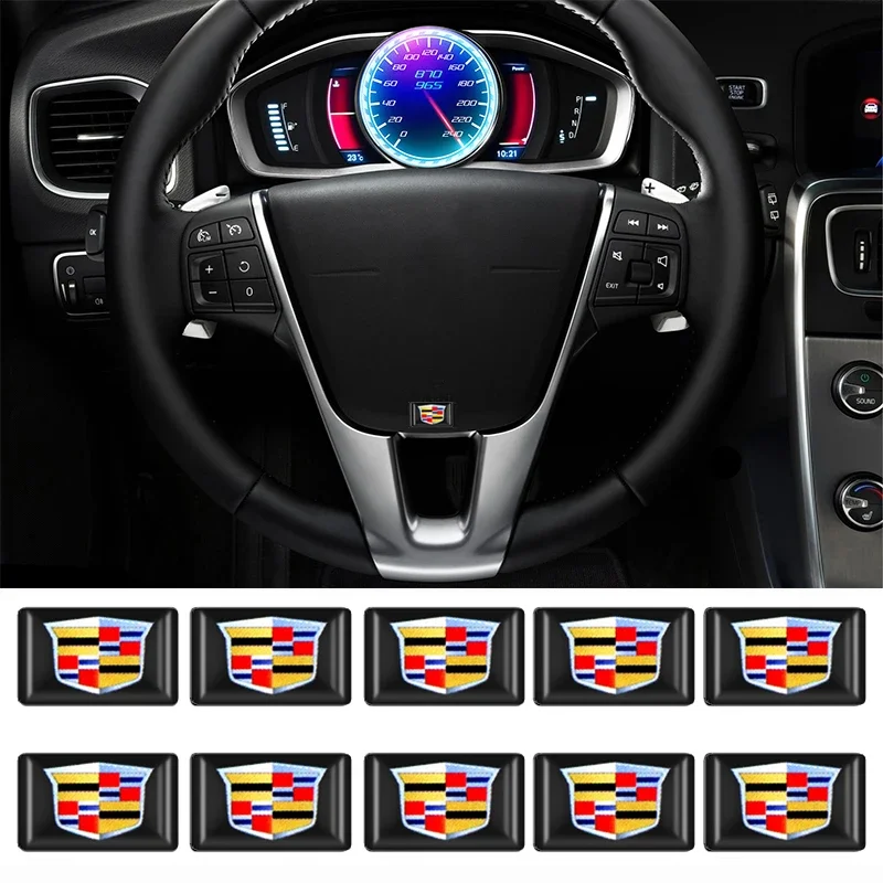 3D gel logo stickers voor stuurwiel en dashboard Cadillac