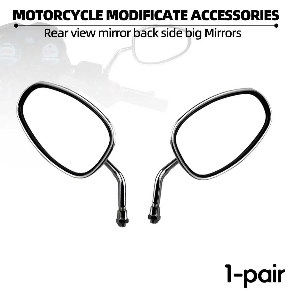 Зеркало заднего вида для мотоцикла, зеркала заднего вида для универсального мотоцикла, скутера, 1 пара