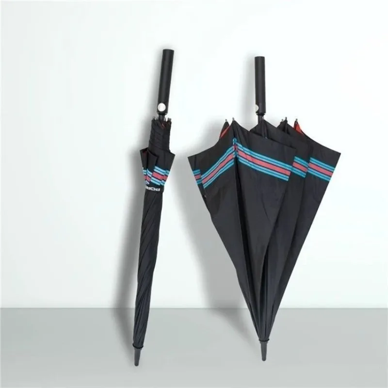 Suitable For Porsche Martini High-end Long Handle Umbrella Double-layer Rain And Sun Business Gift Advertising Golf Umbrella