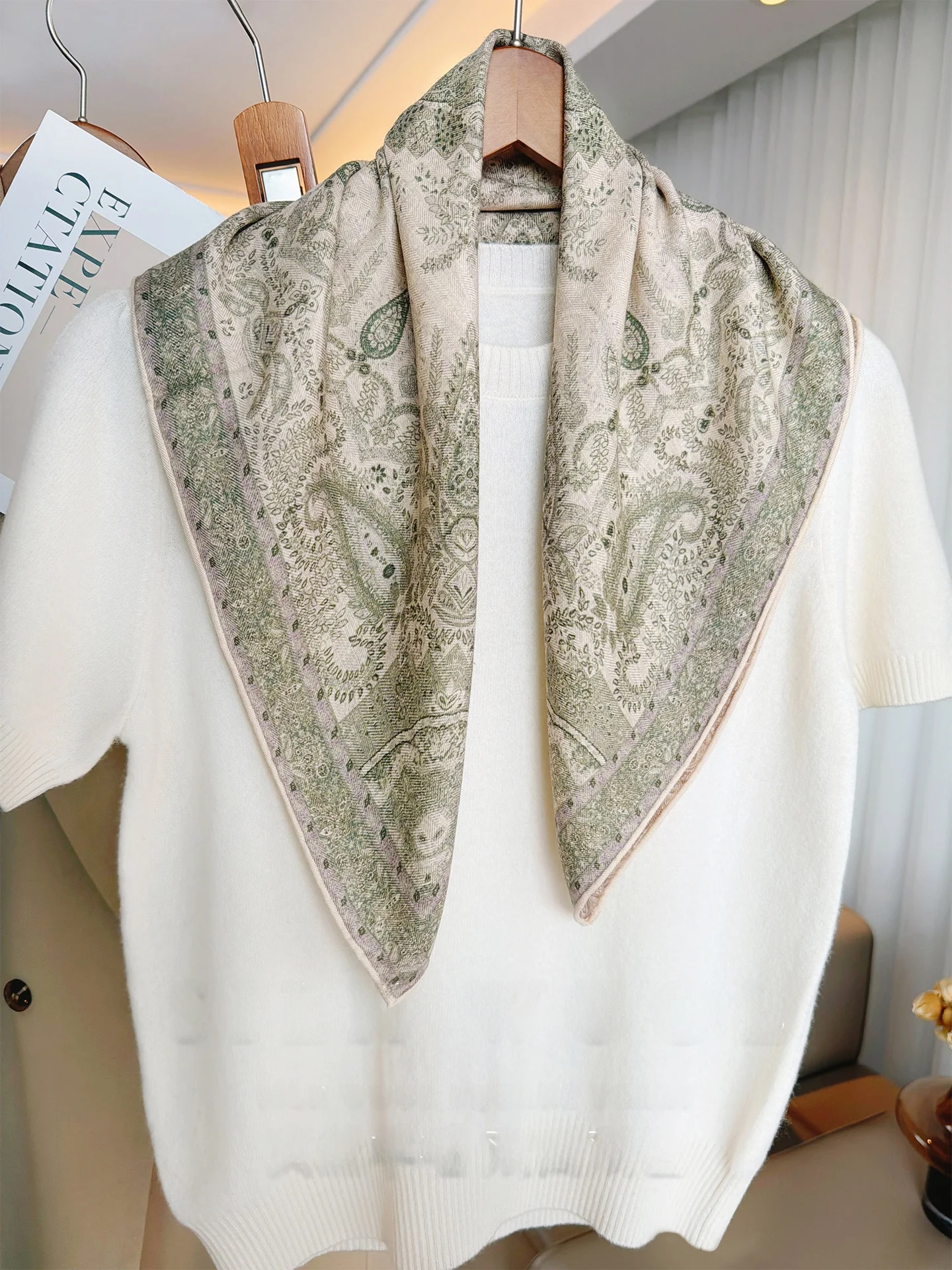 classical-silk-wool-scarf-women's-new-style-spring-real-silk-wool-neck-scarf-square-shawl-shoulder-wrap-comfortable-soft-mult