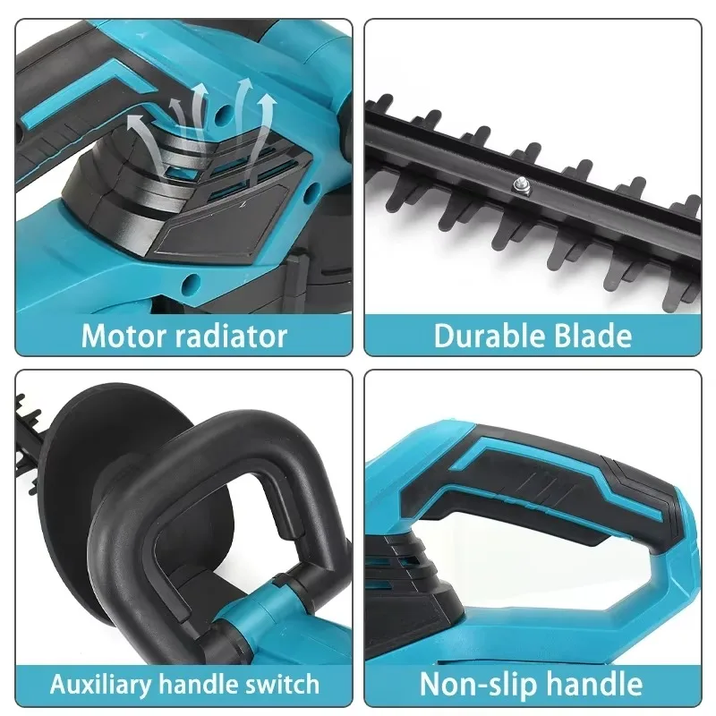 Pemangkas Pagar Tanpa Sikat Gunting Pemangkas Listrik Portabel Pemangkas Pagar Rumah Tangga Multifungsi Penghijauan Luar Ruangan Pisau Ganda