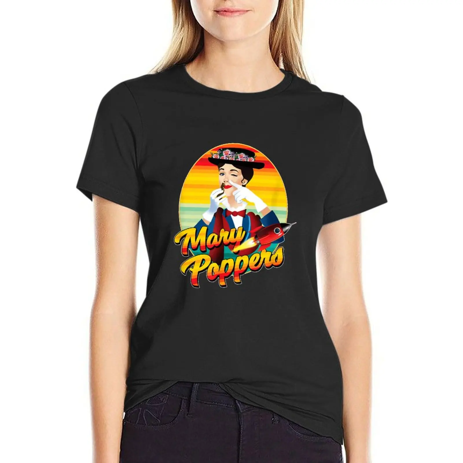 

Funny Mary Poppers Sarcastic Graphic T T T-Shirt vintage Female clothing new edition anime woman t shirt