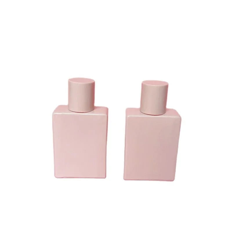 30ml Empty Glass Perfume Bottle Pink Square Atomizer Cosmetic Container Portable Fragrance Perfume Spray Bottle 10pcs/lot