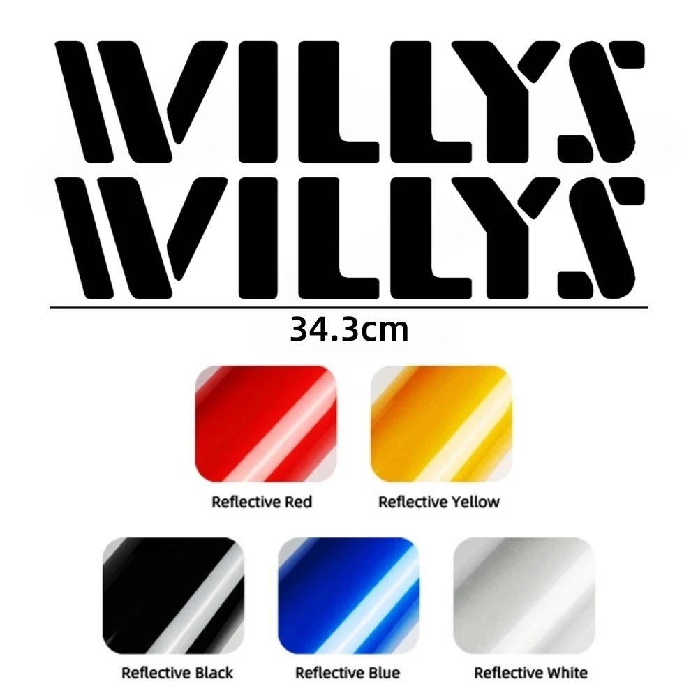 2 Pcs Unlimited Sport Rubicon 1941 Willys Hood Bonnet Side Sticker For Jeep Wrangler JL JK Gladiator JT 2023 2024 Accessories