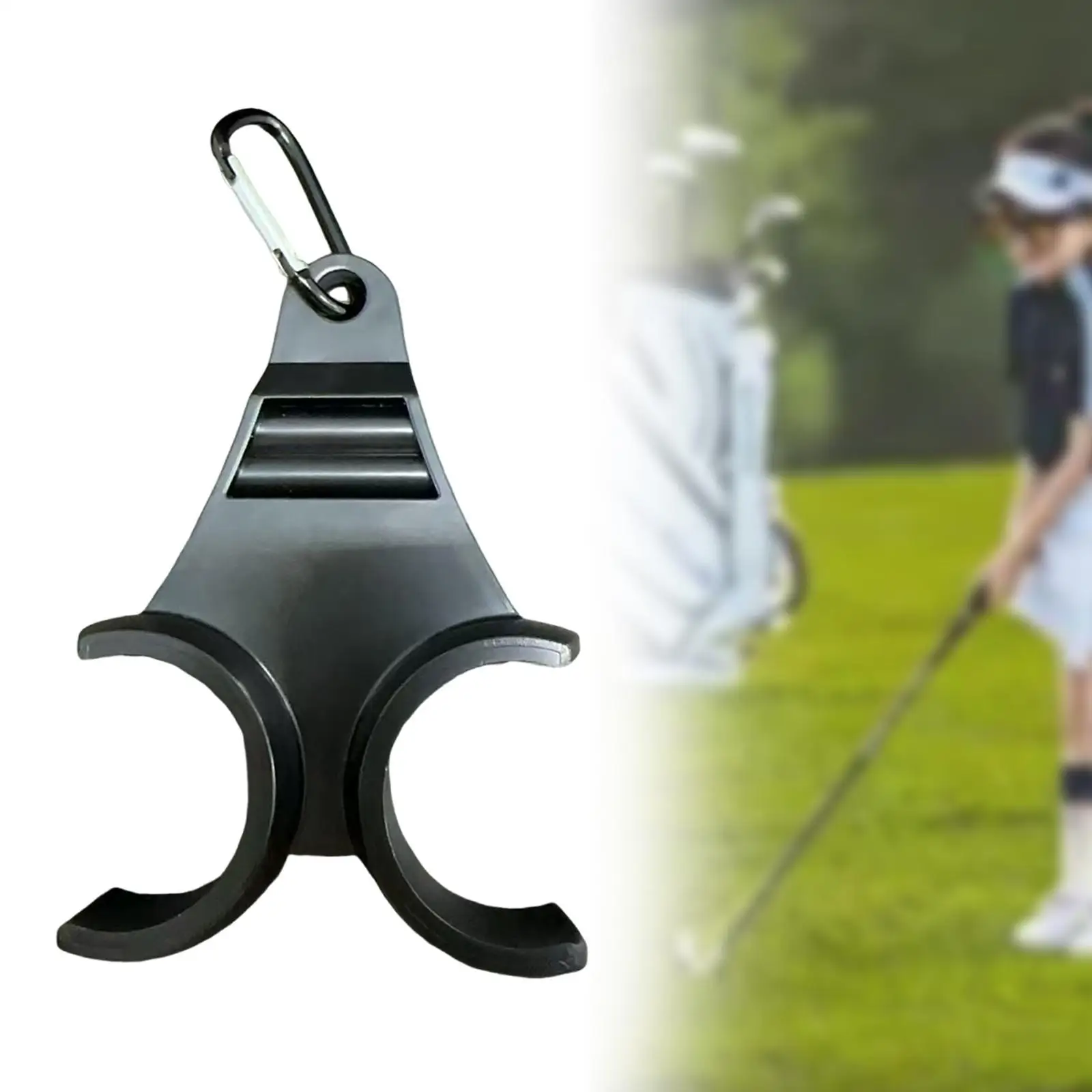 حامل كرة الجولف، مشابك كرة هدية رياضية، معدات الجولف تحمل كرتين للتدريب على نطاق القيادة، الممارسة الخارجية للرجال والنساء