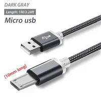 10mm Long Connector Micro USB Charging Cable For Doogee S55 S40 lite S60 N20 X20/X30/X90 X5/Max Shoot 2 Leagoo M9/M8 Pro/M5 Plus