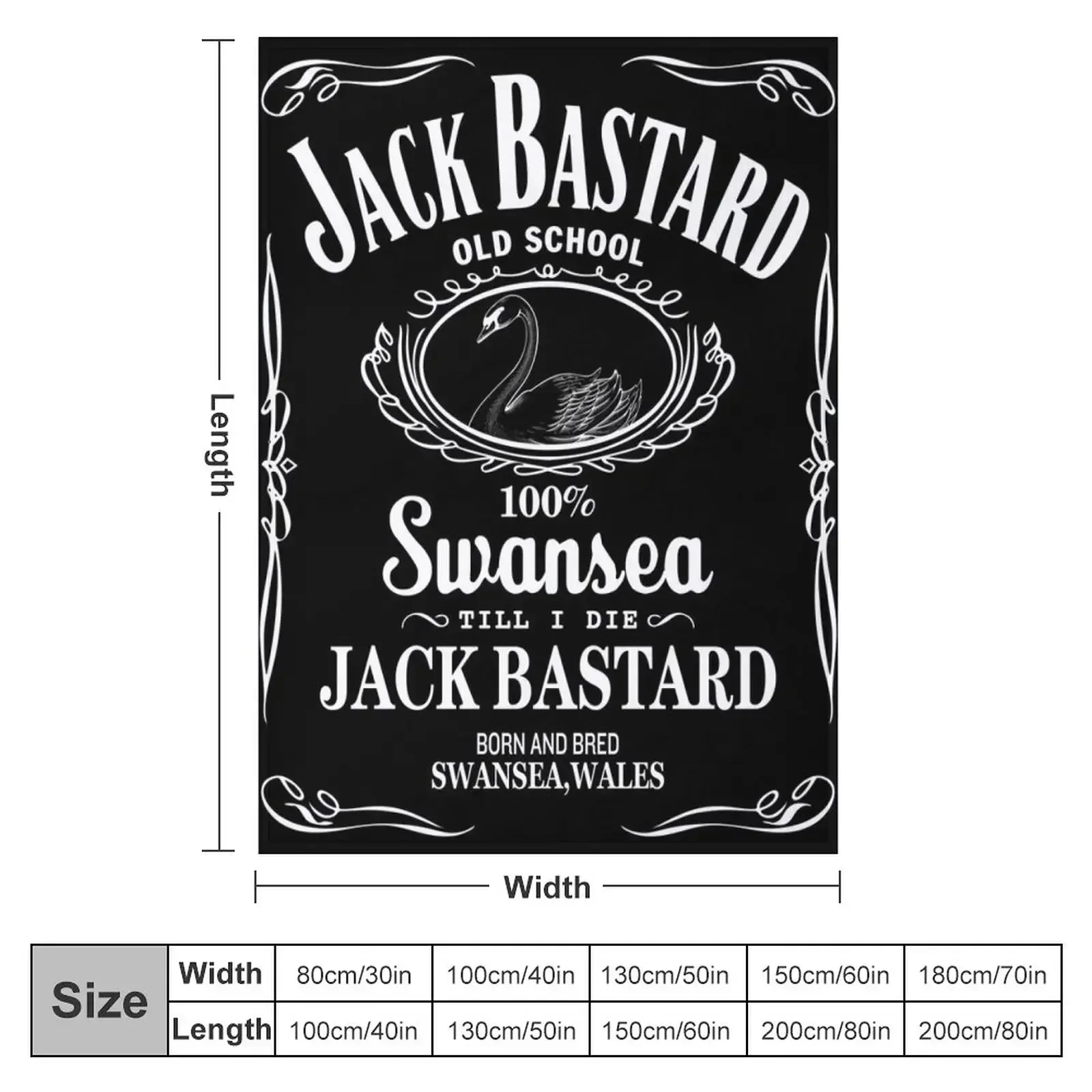 SWANSEA - JACK BASTARD W+B Throw Blanket Furrys For Baby Blankets