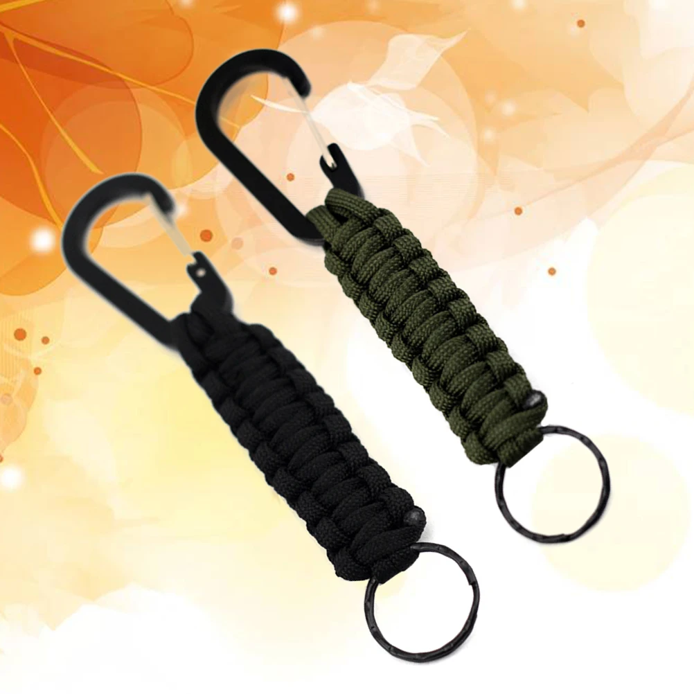 

4PCS Military Nylon Lanyards Key Chain Climbing Hiking Camping Outdoor Adventure Gear Secure Essentials Umbrella Rope Keychains