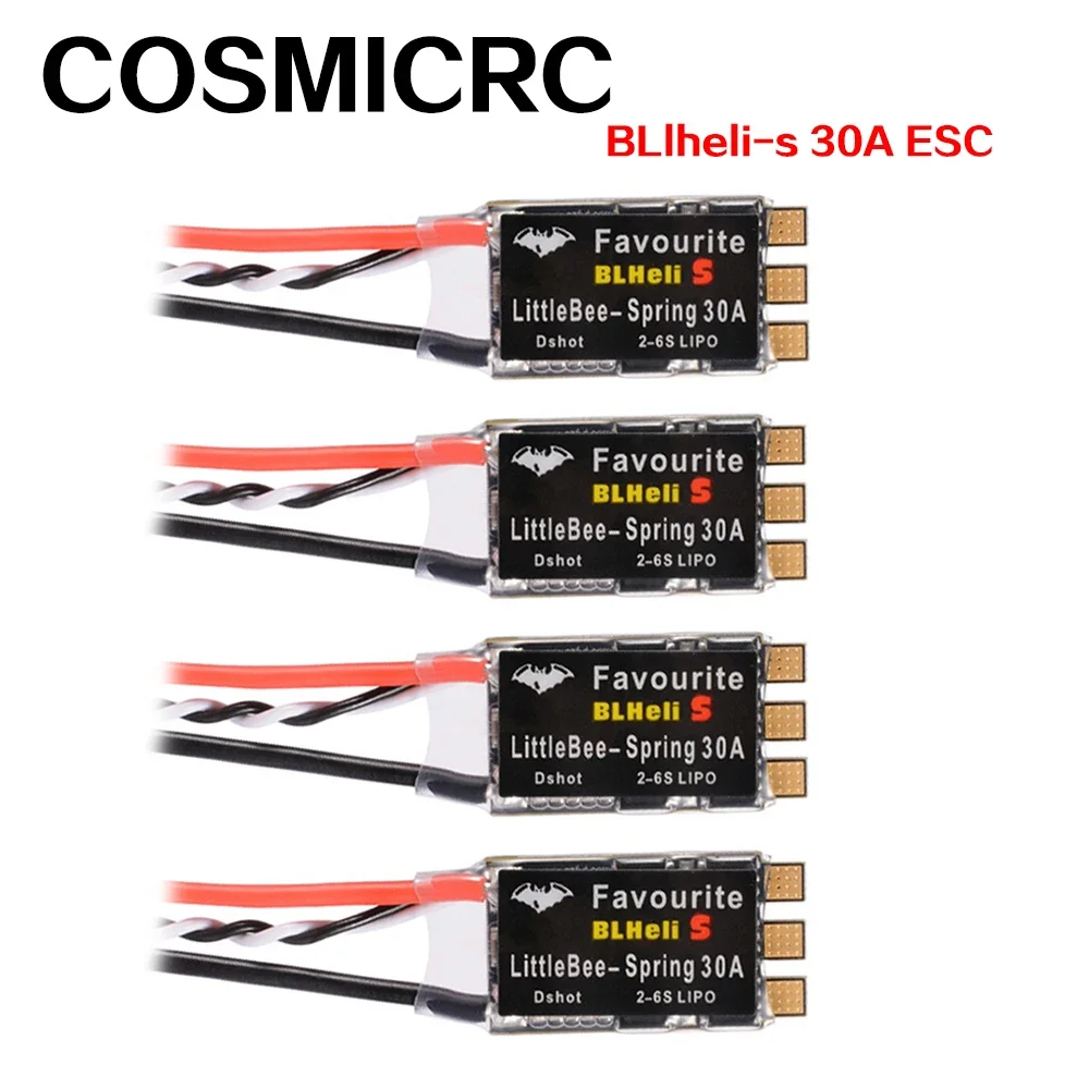 COSMICRC FVT LITTLEBEE BLlheli-s SPRING 30A ESC 2-6S Supports Mulitshot DSHOT Oneshot42 OneShot125 Multicopter for RC FPV Drone