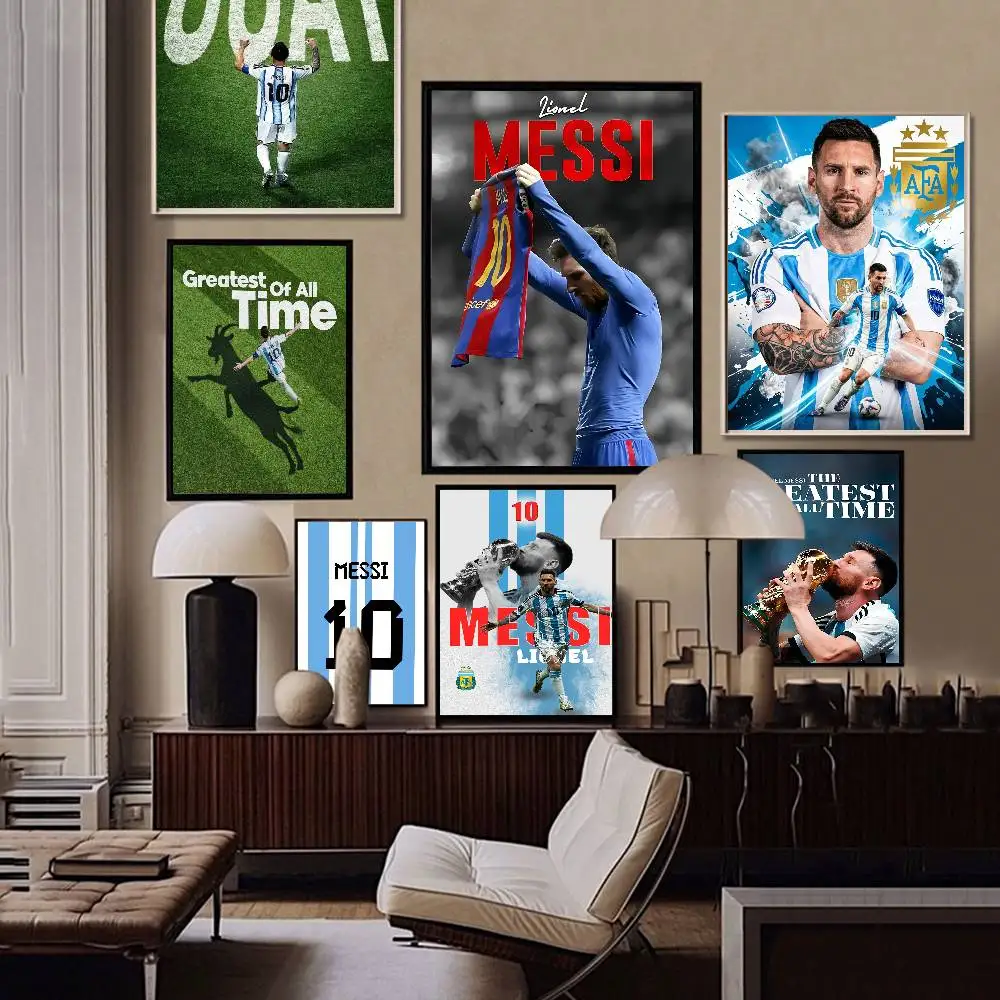 Football Superstar M-Messi Classic Movie Posters HD Quality Poster Wall Art Painting Study Nordic Home Decor