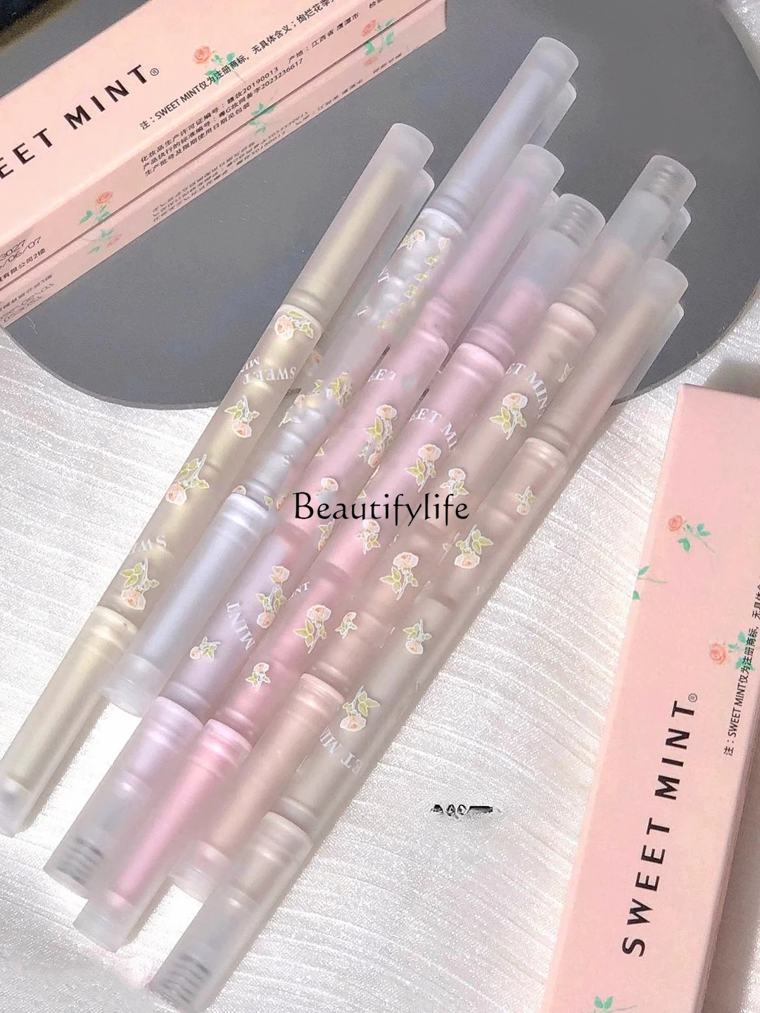 

Double head aegyo saliva pen pink brightening pen pure desire innocent female highlight matte brightening