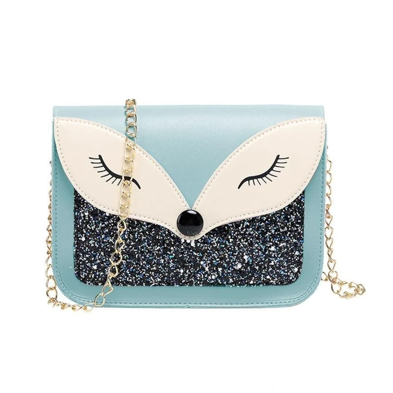 

Cartoon Shoulder Bag Leather Handbag Chain Bag Crossbody Bag All-match Small Square Bag for Birthday Gathering