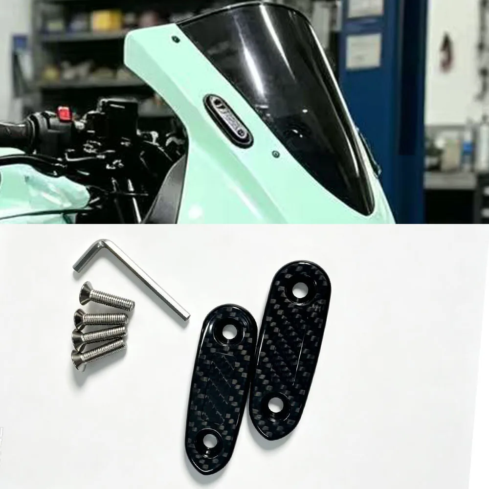 For Yamaha YZF R3 R15 V3 V4 2017-2025 2024 2023 2022 2021 2019 Mirror Hole Decorative Cover Rearview Base Baffle Eliminators Cap