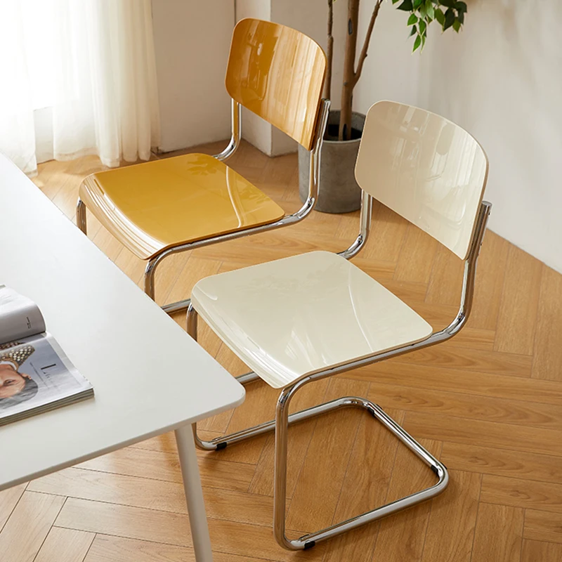 

Nordic dining chair home simple backrest chair acrylic suspended Internet celebrity stool designer ins style dining table and ch