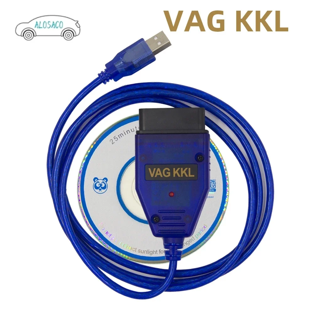 Free shippingHigh-Quality Diagnostic Threads VAG KKL 409.1 OBD2 USB Cable VAG409 OBD2 USB KKL COM 409.1 Interface CH340T FT232RL