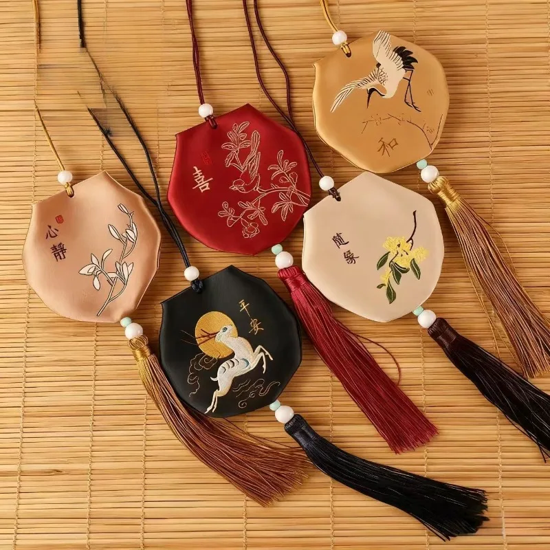 Chinese Traditional Embroidered Sachet Bag, Zen Style Empty Fragrance Pouch