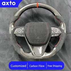 Customized Steering wheel Sports style For Toyota 2018 2019 2020 2021 2022 2023 Camry Avalon RAV4 Corolla LED carbon fibre