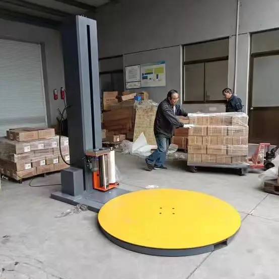Automatic Plastic Box Stretch Wrapping Machine Pallet Packaging Wrapping Film Machine Custom & Bulk Order