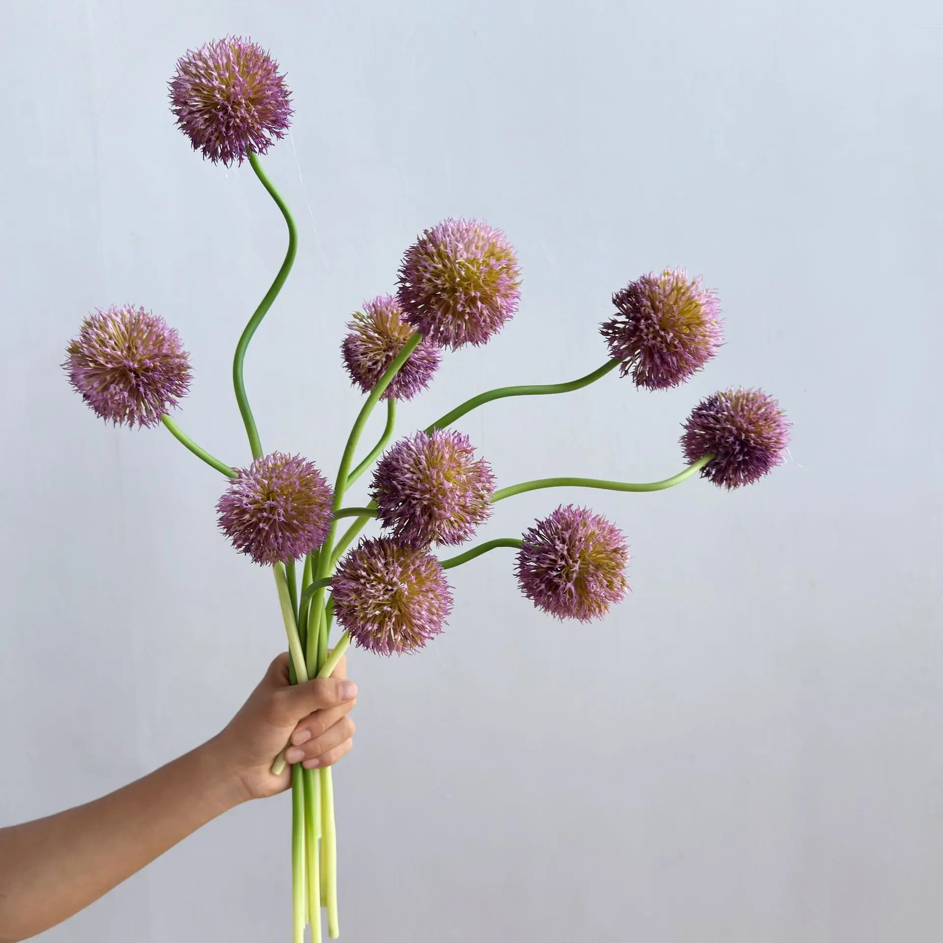 10 Stück Künstliche Plastikblumen Zwiebelkugeln Heimdekoration Zwiebelblumen Brautstrauß Hochzeitsdekoration Party Fotografie-Requisiten – Detail 6