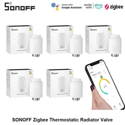 SONOFF Zigbee Thermostatic Radiator Valve Smart TRV Thermostat Actuator Temperature Heater Control Support Alexa ZHA Zigbee