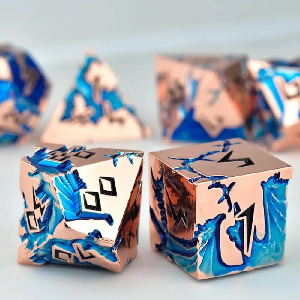 

High Quality Metal Dice DND Polyhedral Metallic Dragon Dice set for Dungeons & Dragons TRPG D&D RPG Dices Roleplaying Game Dice