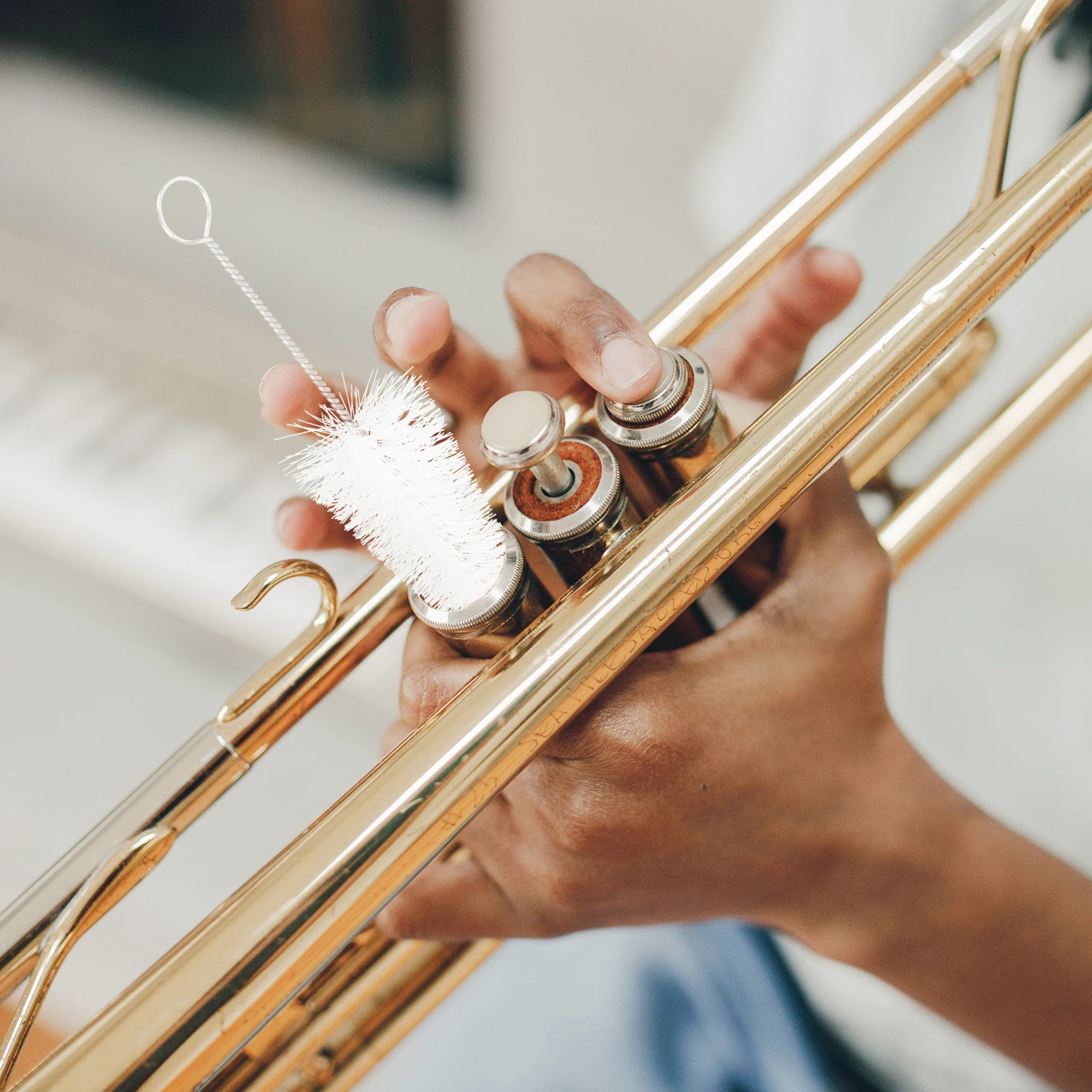 

1Set Cleaning Brush Durable Wind Instruments Tool for Clarinet Trumpet Saxophone Trombone Mouthpiece Professional Maintenance