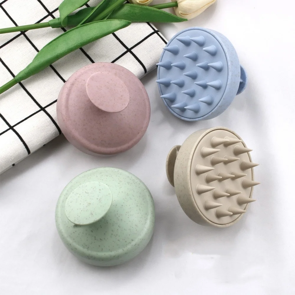 Silikon-Kopfhautmassagebürste, Shampoo-Kopfhautmassagegerät, Kopf- und Körper-Kopfhautmassagebürste, Kamm mit magischem Griff, Spa-Massagebürste
