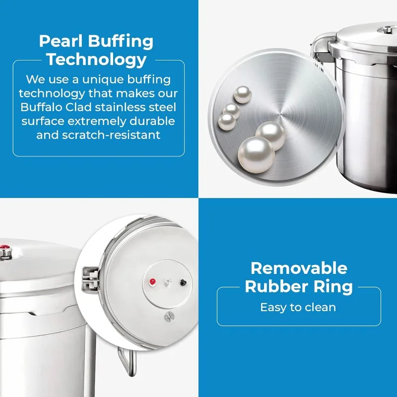 Pentola per conserve grande in acciaio inossidabile da 32 litri con coperchio per uso commerciale - Pressa per piano cottura facile da pulire