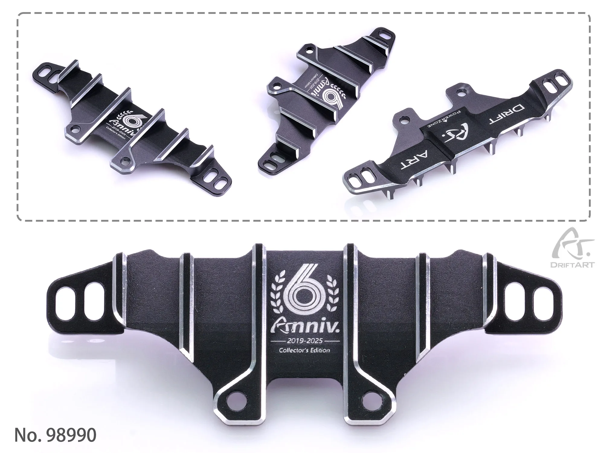 Difusor traseiro de liga CNC 98990 DriftART 6o aniversário – Edição de colecionador para DA3 DA4